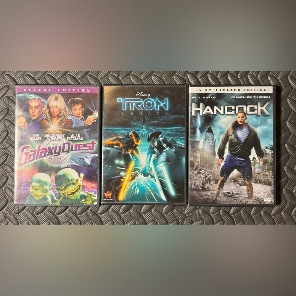 DVD Movies Collection: Galaxy Quest, Tron Legacy & Hancock